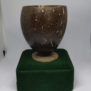coconut shell juice glass