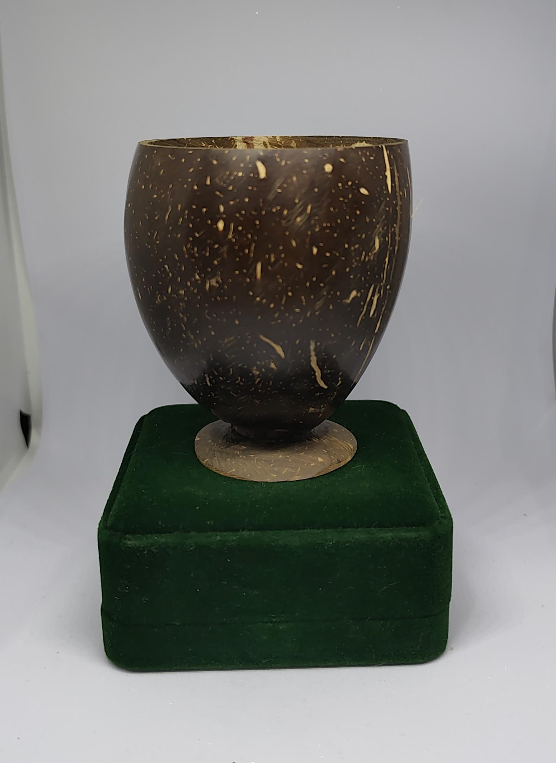 coconut shell juice glass coconut shell juice glass